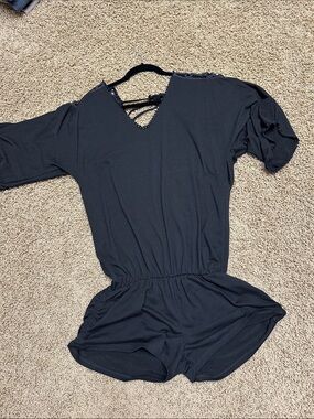 l*space Black Women's Swim Coverup Romper